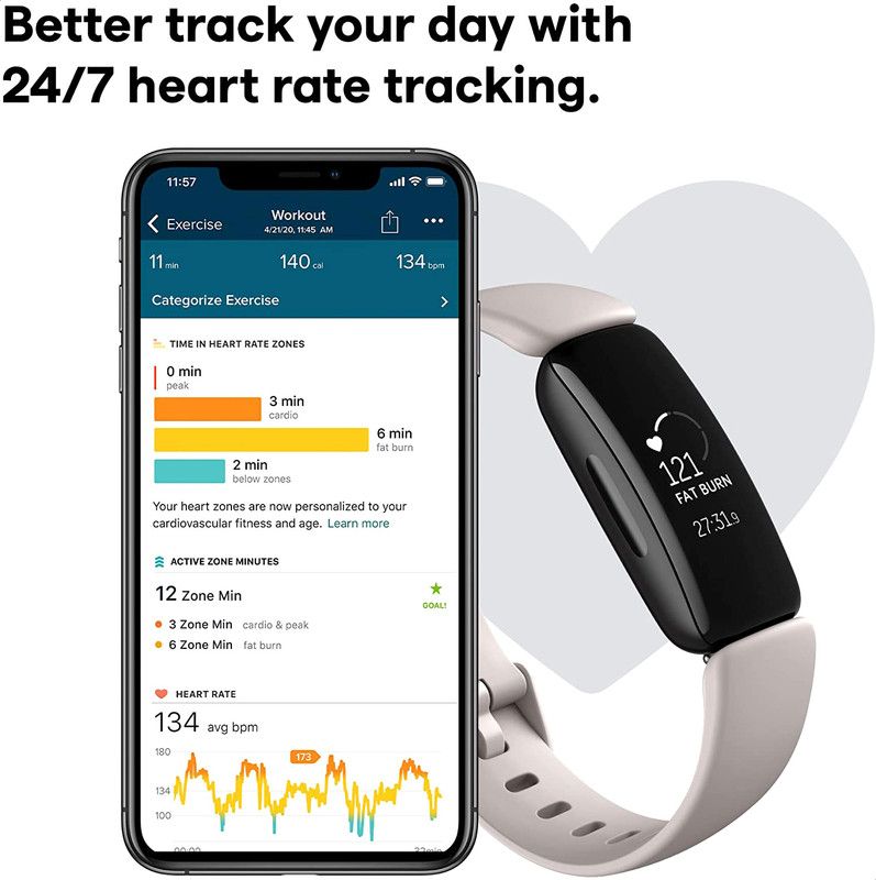 Fitbit Inspire 2 Fitness Tracking Health Band - White Fitbit Inspire 2 Fitness Tracking Health Band - White