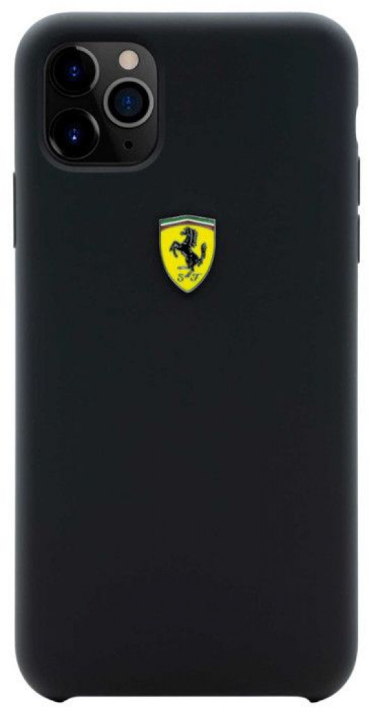 ferrari SF Silicone Hard Case Logo Shield For iPhone 11 Pro - Dark Gray