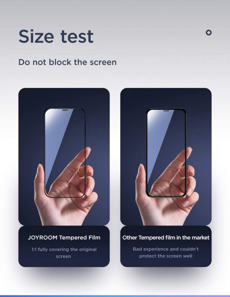 Joyroom JR-PF596 Knight Tempered Glass Protection Film for iPhone 12 and iPhone 12 Pro - 6.1 Inches