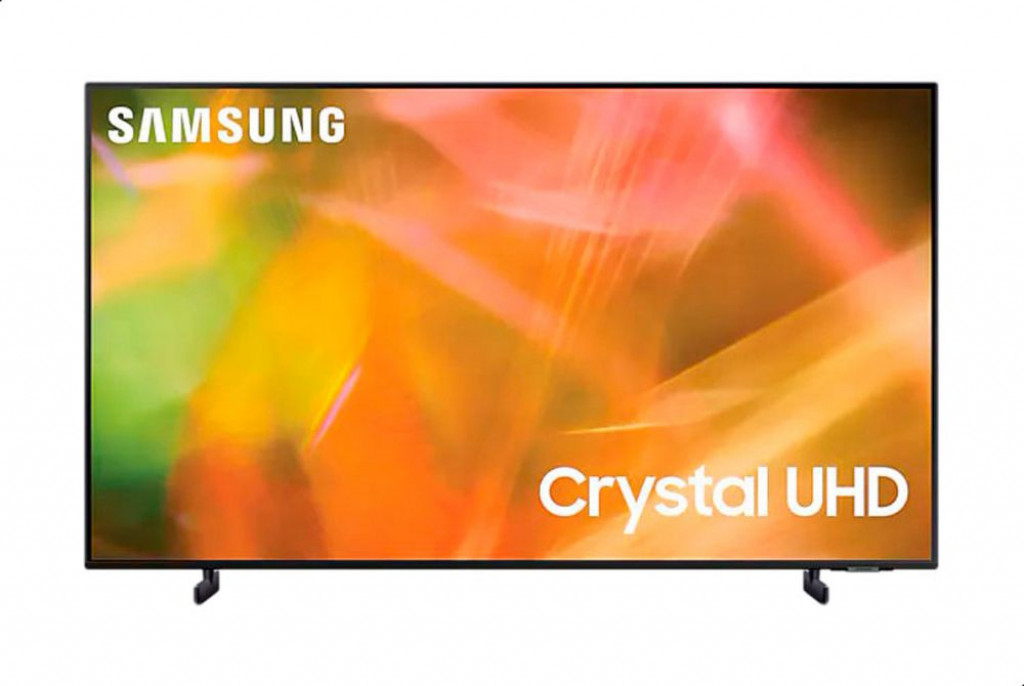 Samsung 55 Inch Crystal 4K UHD Flat Smart TV with Remote Control, Black - UA55AU8100UXEG