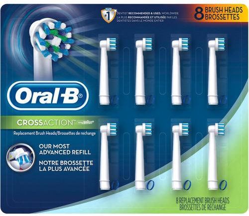 Oral-B CrossAction Electric Toothbrush Replacement Heads - 8 Counts Oral-B CrossAction Electric Toothbrush Replacement Heads - 8 Counts