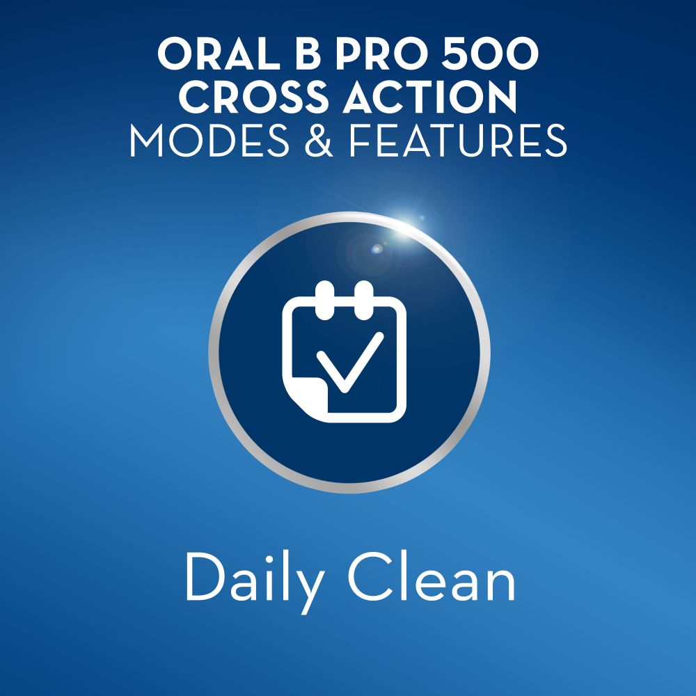 Oral-B Pro 500 Cross action Electric Rechargeable Toothbrush Powered by Braun Oral-B Pro 500 Cross action Electric Rechargeable Toothbrush Powered by Braun