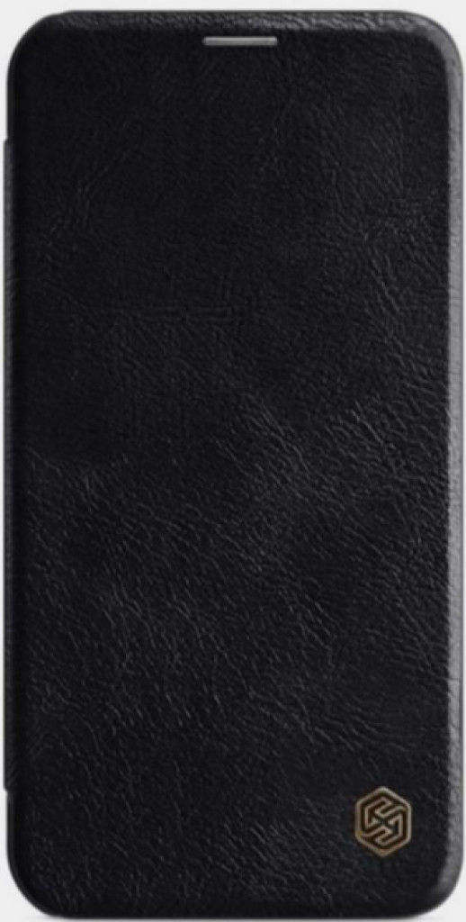 Nillkin Brand Qin Series Classic Slim Flip PU Leather Cover Mobile Phone Case For Iphone 12 pro max 6.7 inch - Black