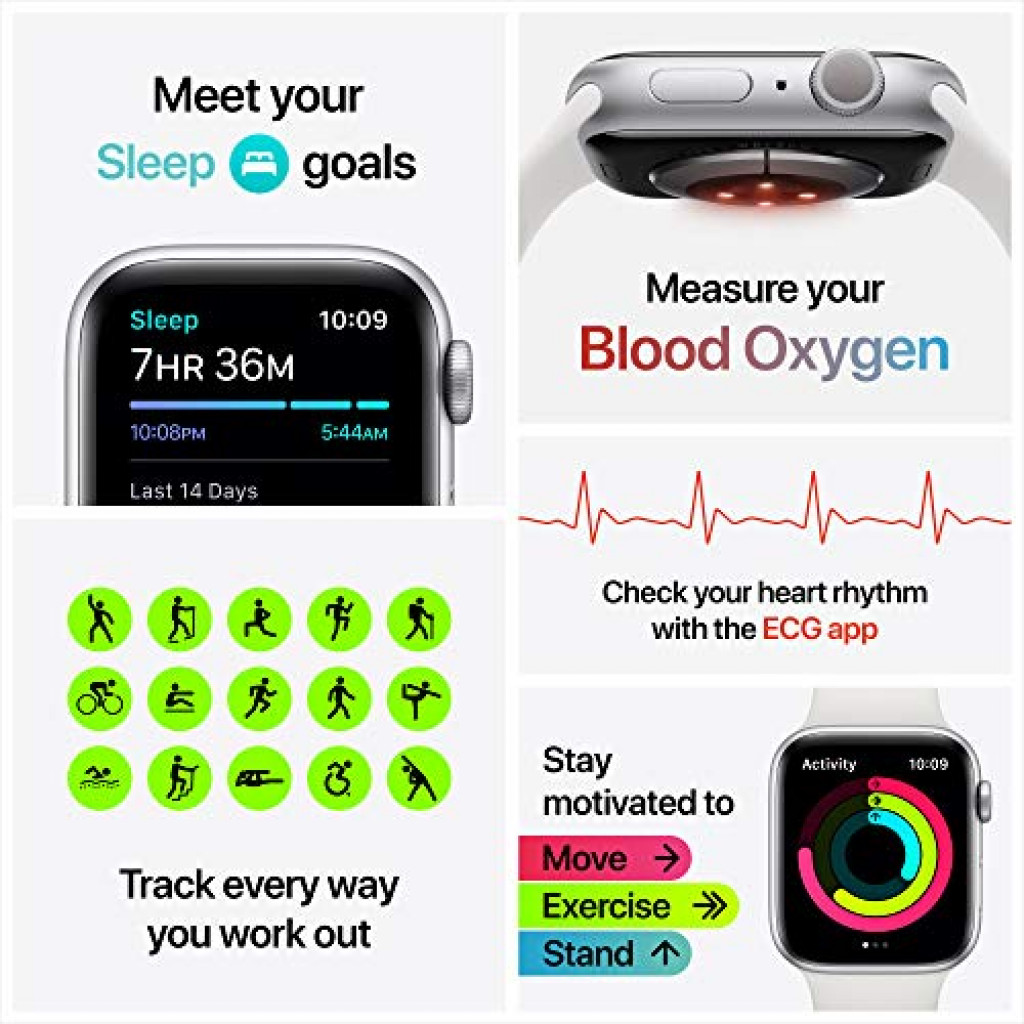 Apple Watch Nike Series 6 - GPS, 44mm Silver Aluminium Case with Pure Platinum/Black Nike Sport Band, MG293AE/A Apple Watch Nike Series 6 - GPS, 44mm Silver Aluminium Case with Pure Platinum/Black Nike Sport Band, MG293AE/A