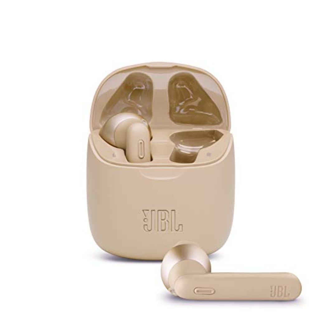 JBL Tune 225TWS True Wireless Bluetooth Earbuds with up to 25 Hours of Combined Music Playtime - Gold JBL Tune 225TWS True Wireless Bluetooth Earbuds with up to 25 Hours of Combined Music Playtime - Gold