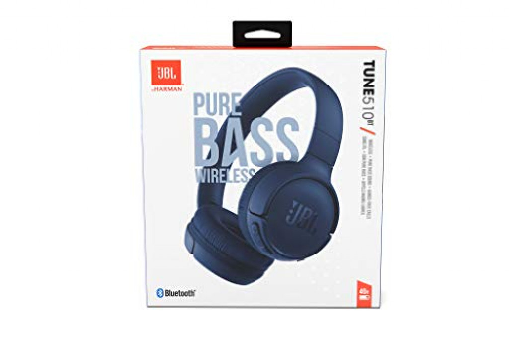 JBL Tune 510BT Wireless On Ear Headphones Blue, JBLT510BTBLUEU