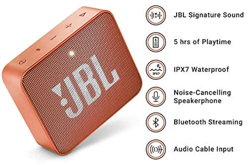 JBL GO 2 Portable Bluetooth Speaker - Orange