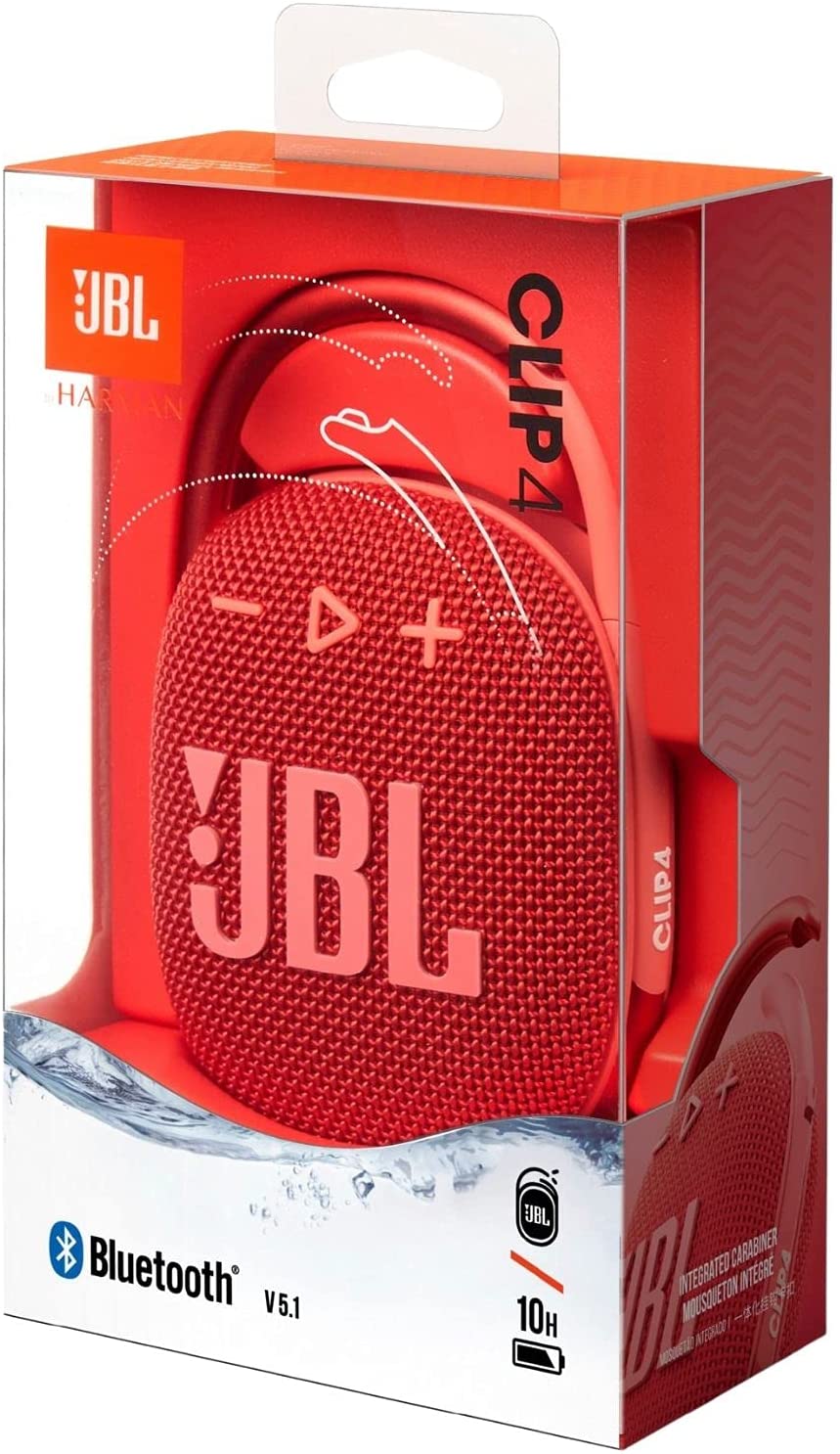 JBL CLIP4RED Bluetooth speaker Waterproof, Dustproof Red tejarra