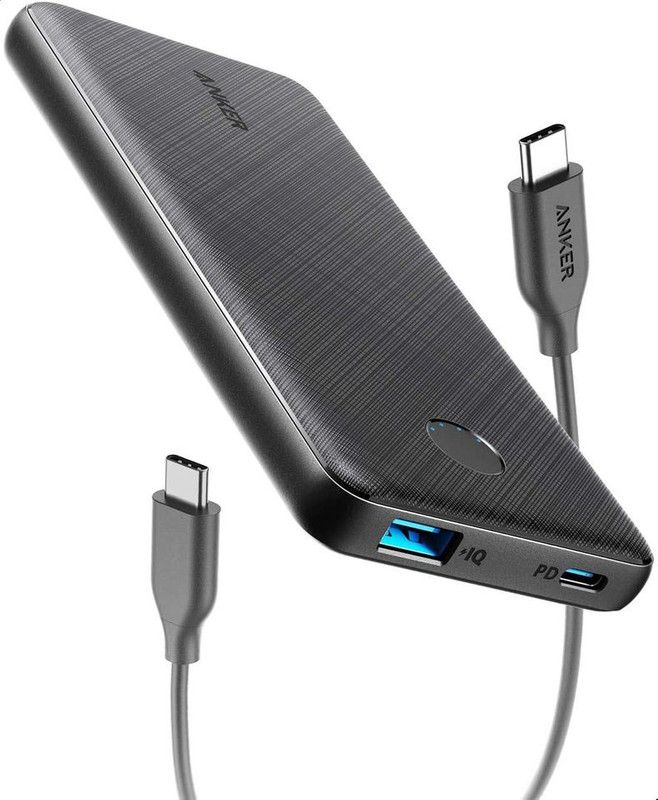 Anker A1231H12 PowerCore Slim Power Bank, 10000 mAh - Black Anker A1231H12 PowerCore Slim Power Bank, 10000 mAh - Black