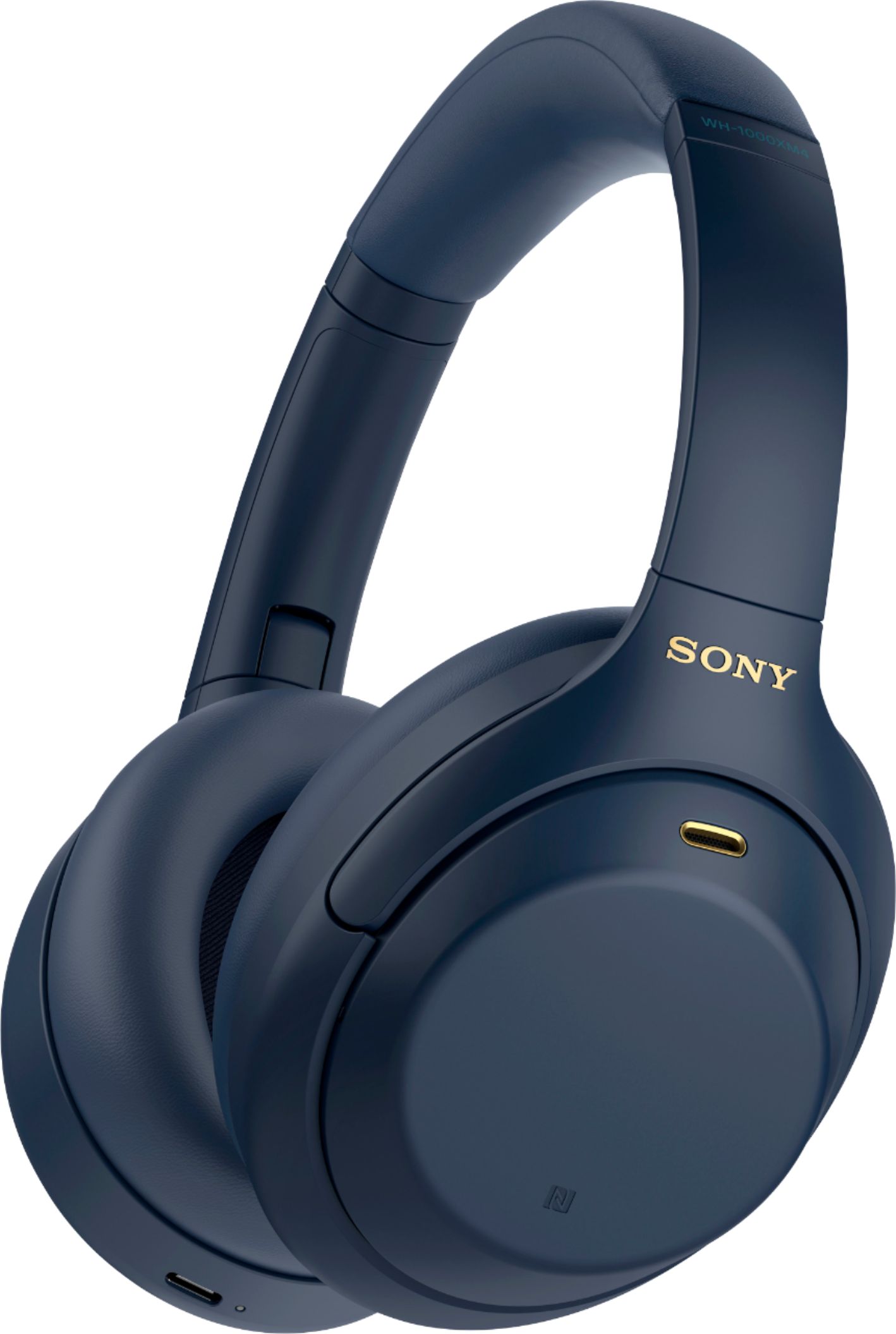 Sony - WH-1000XM4 Wireless Noise-Cancelling Over-the-Ear Headphones - Midnight Blue Sony - WH-1000XM4 Wireless Noise-Cancelling Over-the-Ear Headphones - Midnight Blue