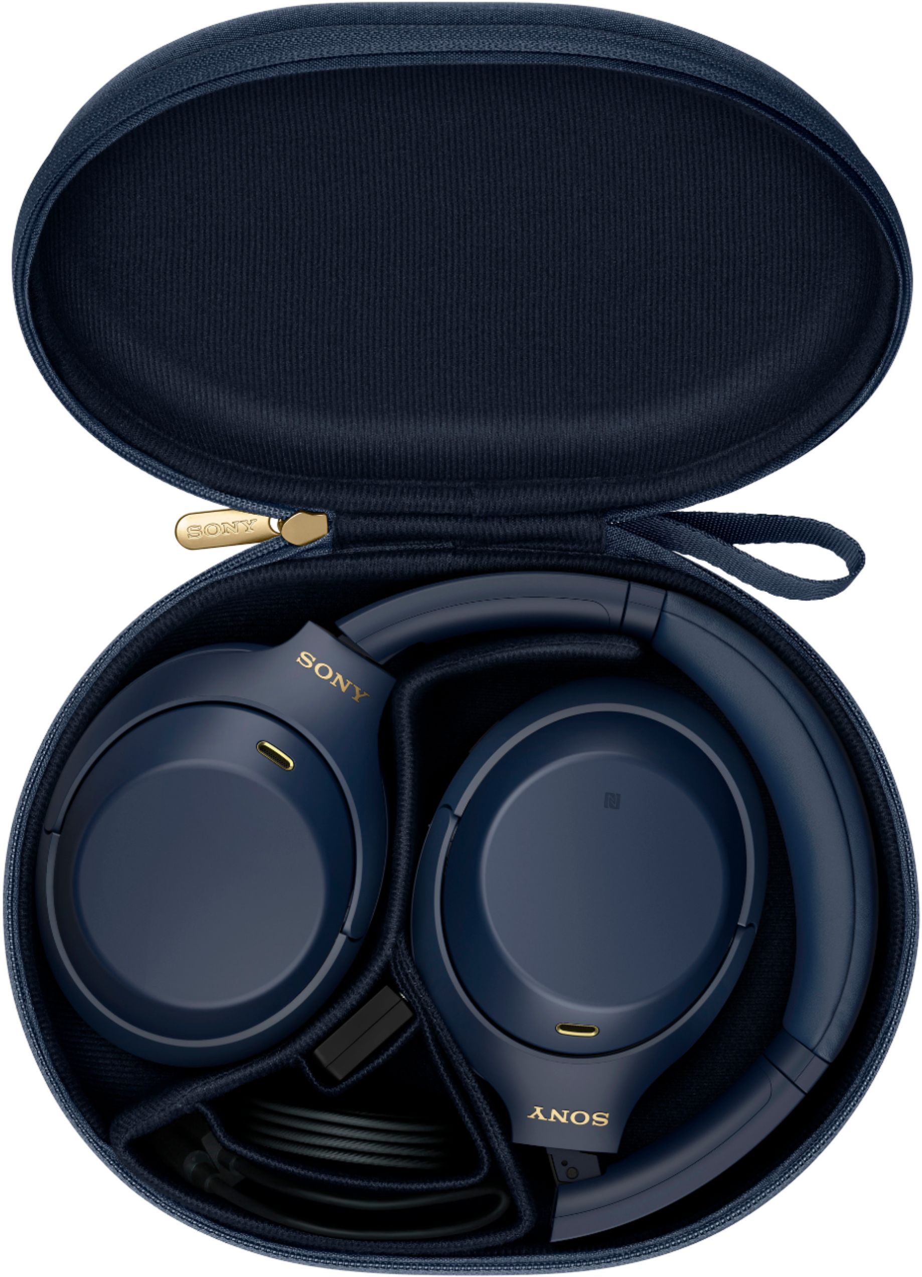 Sony - WH-1000XM4 Wireless Noise-Cancelling Over-the-Ear Headphones - Midnight Blue Sony - WH-1000XM4 Wireless Noise-Cancelling Over-the-Ear Headphones - Midnight Blue
