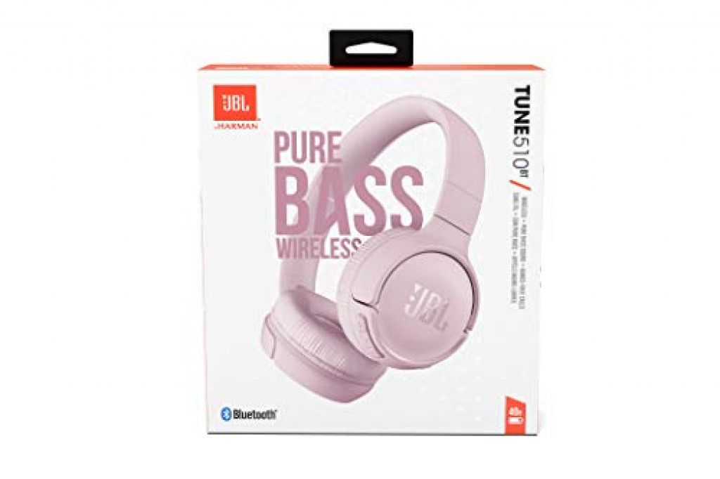 JBL Tune 510BT Wireless On Ear Headphones Pink, JBLT510BTROSEU