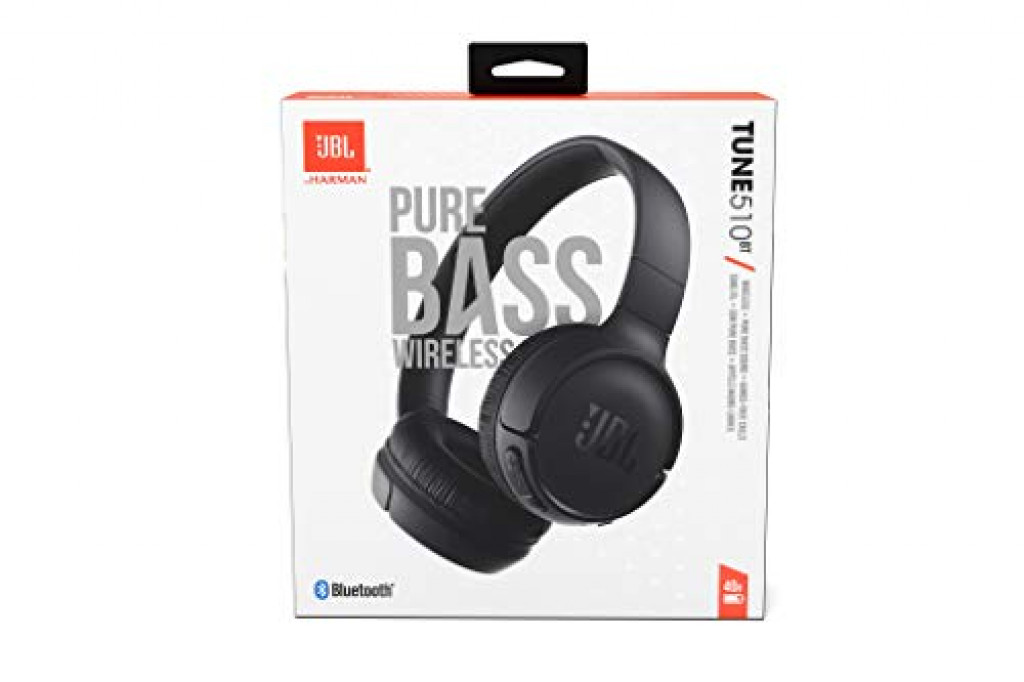 JBL Tune 510BT Wireless On Ear Headphones Black, JBLT510BTBLKEU