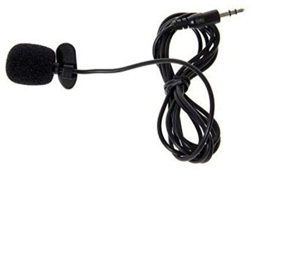 YW-001 3.5mm Mini Portable Tie Microphone Mic with Clip (Black)