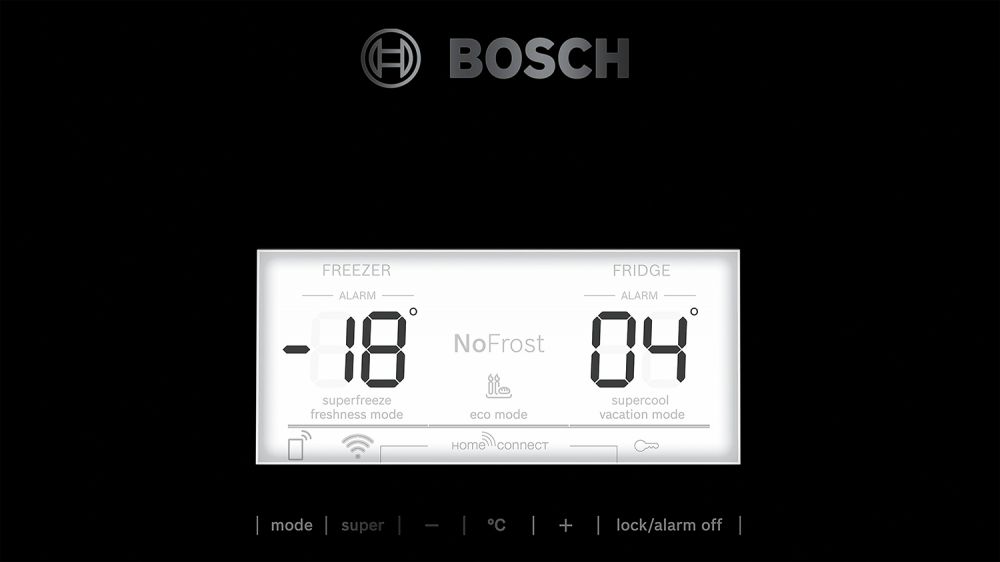 Bosch KGN56LB3E8 Combi Fridge with Freezer, 505 Liter - Black Bosch KGN56LB3E8 Combi Fridge with Freezer, 505 Liter - Black