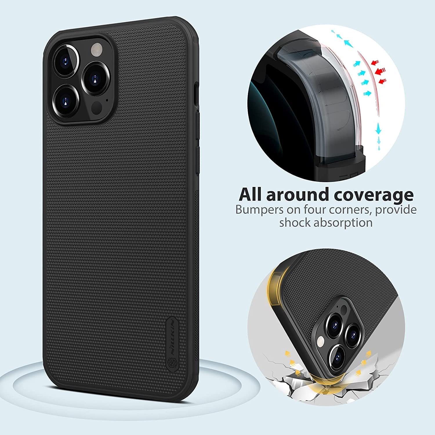 iPhone 13 Pro Nillkin Super Frosted Shield Pro Hard Back Cover - Black iPhone 13 Pro Nillkin Super Frosted Shield Pro Hard Back Cover - Black