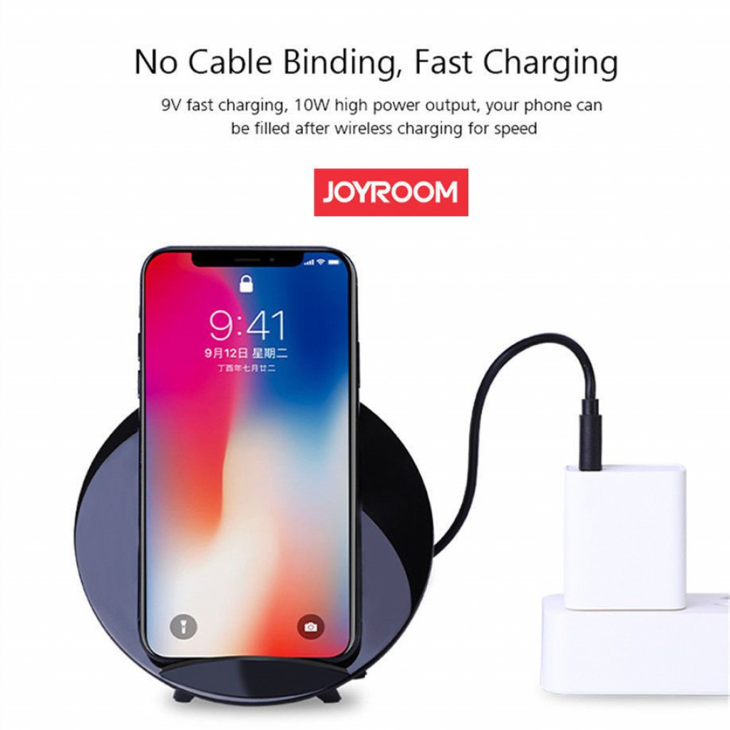 JoyRoom JR-K10 Desktop Bracket Wireless Charger - Black