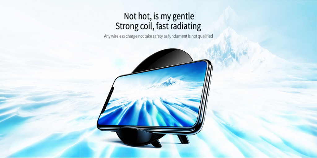 JoyRoom JR-K10 Desktop Bracket Wireless Charger - Black JoyRoom JR-K10 Desktop Bracket Wireless Charger - Black