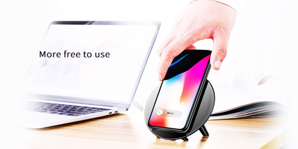 JoyRoom JR-K10 Desktop Bracket Wireless Charger - Black JoyRoom JR-K10 Desktop Bracket Wireless Charger - Black