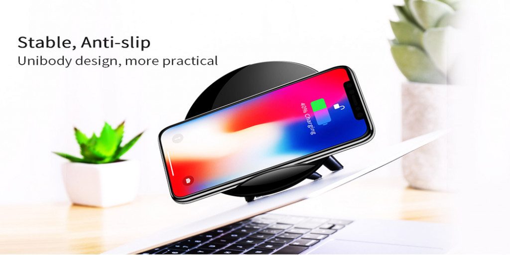 JoyRoom JR-K10 Desktop Bracket Wireless Charger - Black JoyRoom JR-K10 Desktop Bracket Wireless Charger - Black