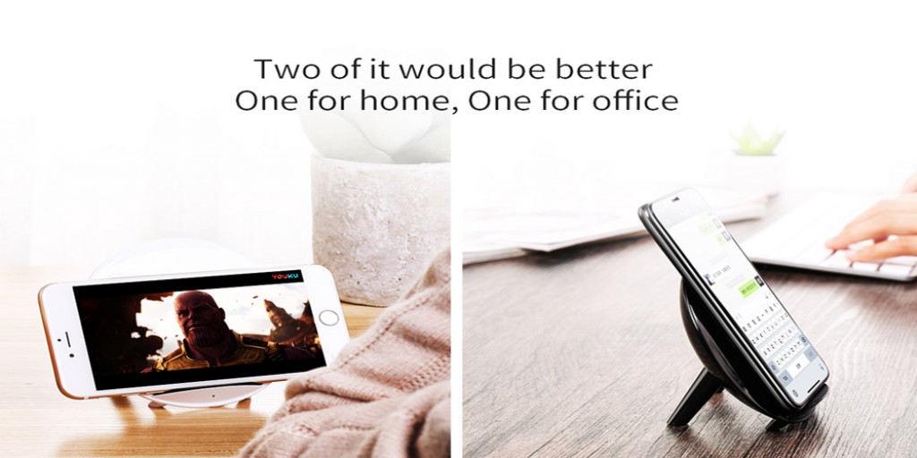 JoyRoom JR-K10 Desktop Bracket Wireless Charger - Black JoyRoom JR-K10 Desktop Bracket Wireless Charger - Black