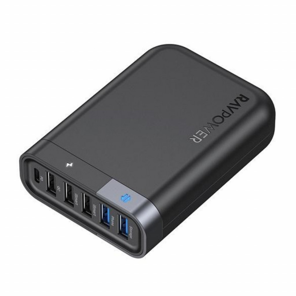 RavPower RP-UM002 Filehub 60W USB-C Charger with 6-Port