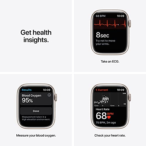 Apple Watch Series 7 GPS, 41mm Starlight Aluminium Case with Starlight Sport Band - Regular Apple Watch Series 7 GPS, 41mm Starlight Aluminium Case with Starlight Sport Band - Regular