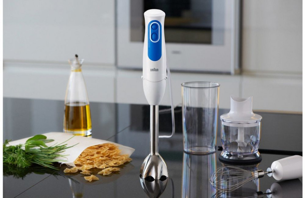 Braun MultiQuick 3 MQ3025 Hand Blender Spaghetti 700 Watt - White & Blue Braun MultiQuick 3 MQ3025 Hand Blender Spaghetti 700 Watt - White & Blue