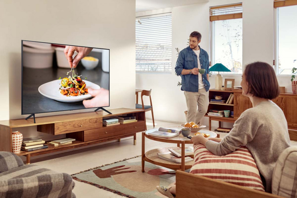 تلفزيون سامسونج 43 بوصة الذكي 4K كريستال فائق الدقة ال اي دي مع رسيفر مدمج - UA43AU7000UXEG تلفزيون سامسونج 43 بوصة الذكي 4K كريستال فائق الدقة ال اي دي مع رسيفر مدمج - UA43AU7000UXEG
