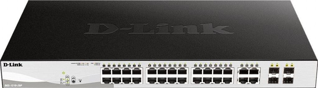 D-Link 24 port Gigabit ( 24 poe - 250 watts ) Long Range 250m PoE+ & 2 SFP ports Smart Switch / DGS-F1210-26PS-E