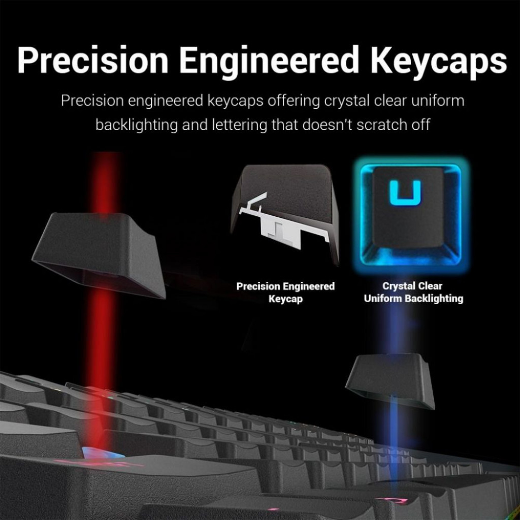 Redragon K599 RGB Wireless & Wired MECHANICAL GAMING KEYBOARD - RED SWITCHES -  60% COMPACT 70 KEYS - up to 30 hours battery life - detachable USB cable & Nano USB Receiver