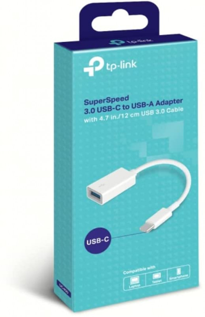TP-Link UC400 Super Speed 3.0 USB-C to USB-A Adapter, OTG/Universal Compatibility, Plug & Play TP-Link UC400 Super Speed 3.0 USB-C to USB-A Adapter, OTG/Universal Compatibility, Plug & Play