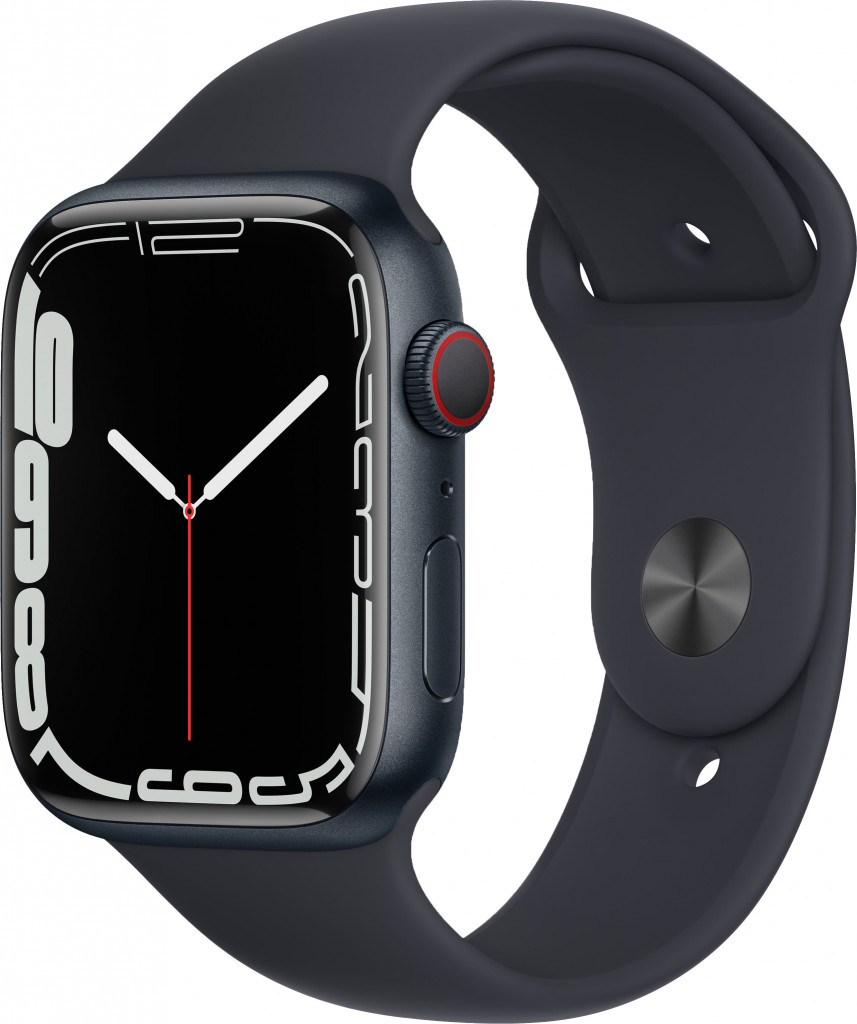 Apple Watch Series 7 (GPS) 45mm Midnight Aluminum Case with Midnight Sport Band - Midnight Black Apple Watch Series 7 (GPS) 45mm Midnight Aluminum Case with Midnight Sport Band - Midnight Black