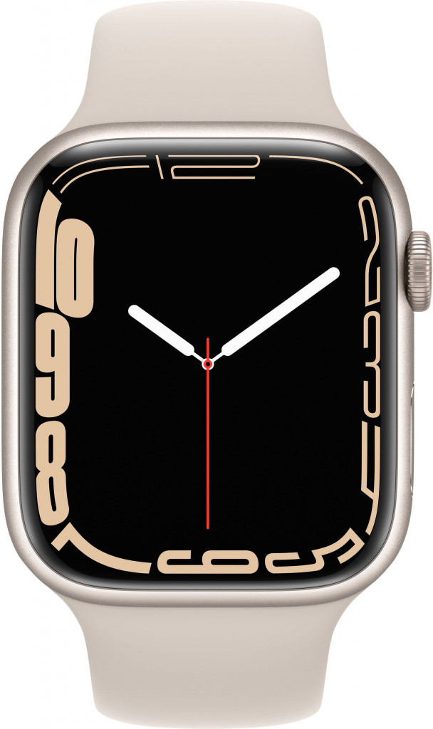 Apple Watch Series 7 (GPS) 45mm Starlight Aluminum Case with Starlight Sport Band - Starlight Apple Watch Series 7 (GPS) 45mm Starlight Aluminum Case with Starlight Sport Band - Starlight