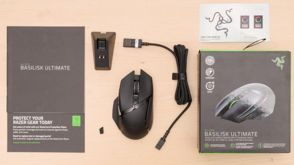 Razer Basilisk Ultimate Wireless/Wired Gaming Mouse with Charging Station - 11 Programmable Buttons (HyperSpeed Technology, Optical Focus & Sensor, Optical Mouse Switch, Chroma RGB Lighting) Razer Basilisk Ultimate Wireless/Wired Gaming Mouse with Charging Station - 11 Programmable Buttons (HyperSpeed Technology, Optical Focus & Sensor, Optical Mouse Switch, Chroma RGB Lighting)