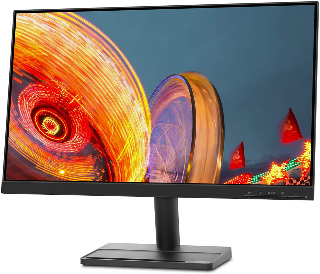 Lenovo L24e-30 23.8-Inch Ultra-Thin FHD (1920 x 1080) Monitor, VA Panel, FreeSync, 3-Side NearEdgeless, 75Hz, 4ms, HDMI, VGA, VESA Mountable, 66BCKCC2US, Black