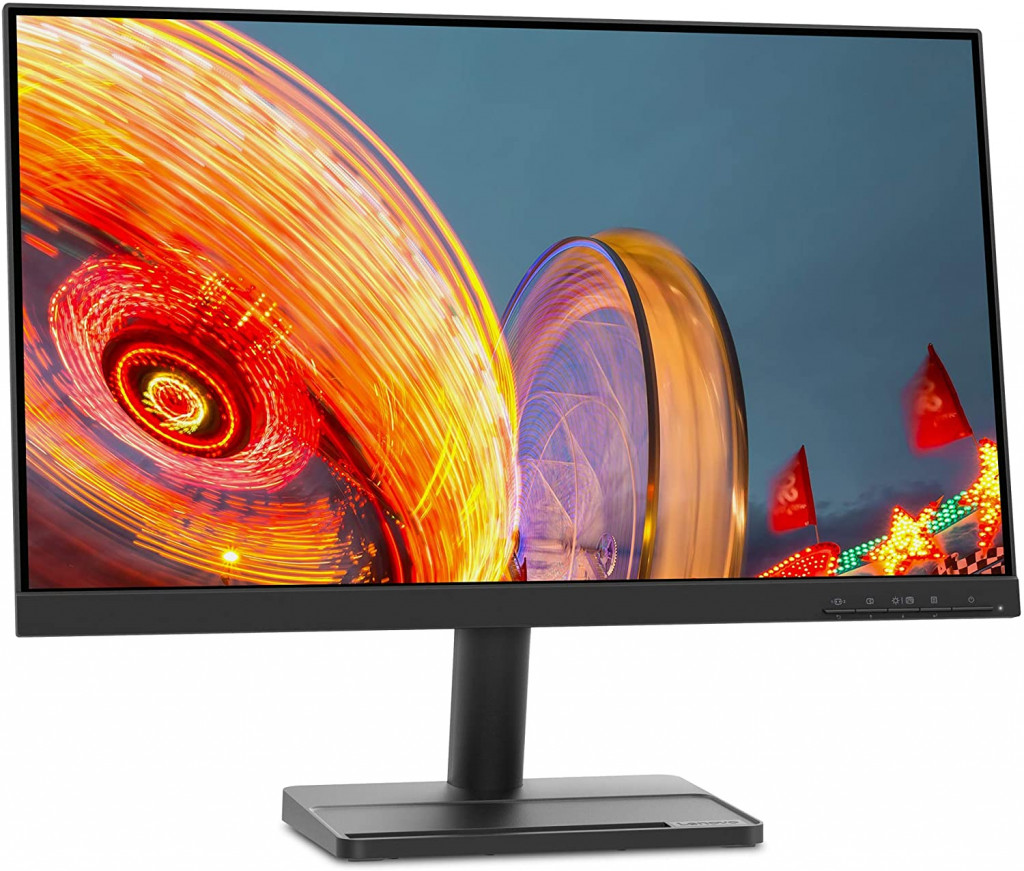 Lenovo L24e-30 23.8-Inch Ultra-Thin FHD (1920 x 1080) Monitor, VA Panel, FreeSync, 3-Side NearEdgeless, 75Hz, 4ms, HDMI, VGA, VESA Mountable, 66BCKCC2US, Black