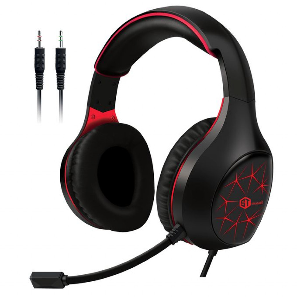 Standard GM-3502 – Wired Gaming Light Headphone – Red