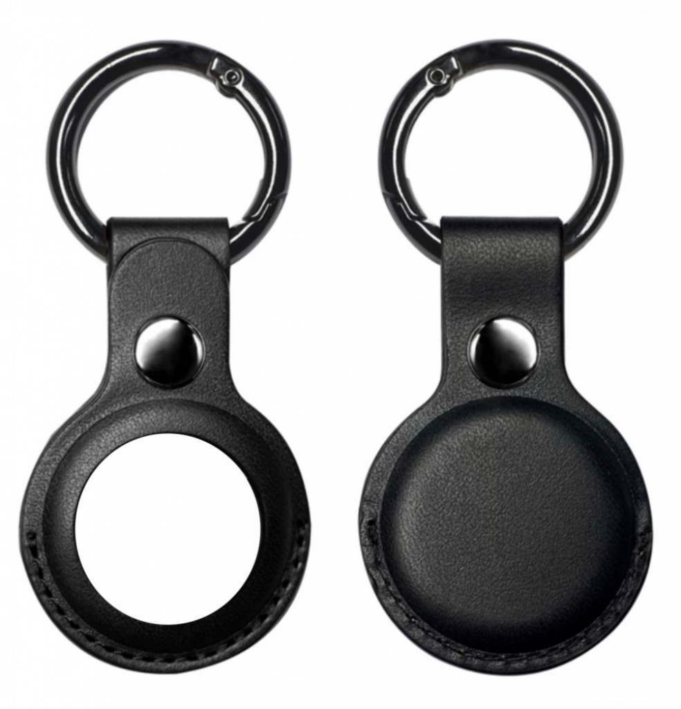 Air tags 100 leather Black