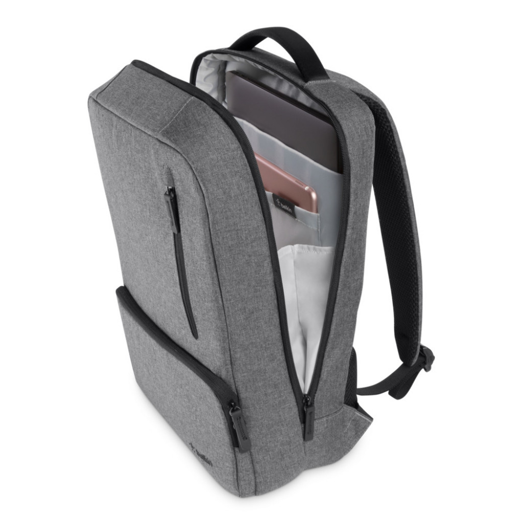 Belkin Classic Commuter Laptop Backpack, 15.6 inch, Grey - F8N900btBLK Belkin Classic Commuter Laptop Backpack, 15.6 inch, Grey - F8N900btBLK