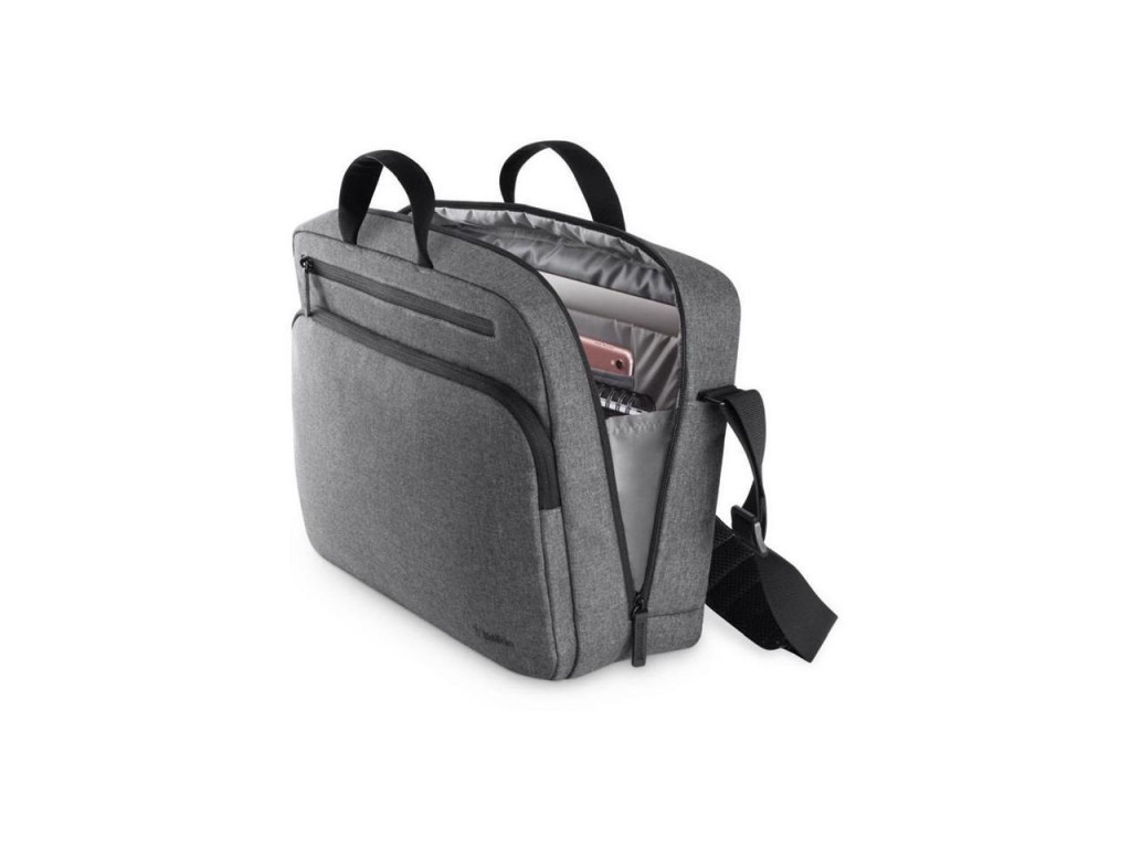 Belkin F8N901btBLK Classic Pro Messenger Bag for Laptops up to 15.6 Gray Belkin F8N901btBLK Classic Pro Messenger Bag for Laptops up to 15.6 Gray
