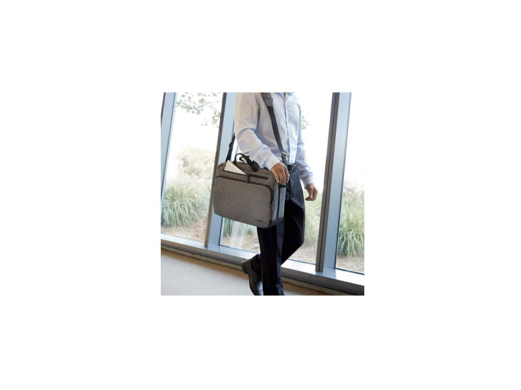 Belkin F8N901btBLK Classic Pro Messenger Bag for Laptops up to 15.6 Gray Belkin F8N901btBLK Classic Pro Messenger Bag for Laptops up to 15.6 Gray