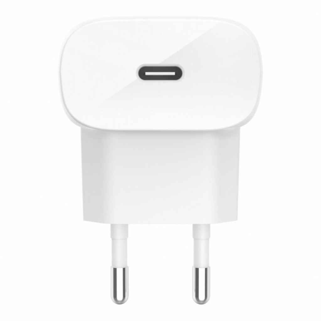 Belkin F7U096VF04 18W USB-C PD Wall Charger + USB-C to Lightning Cable White Belkin F7U096VF04 18W USB-C PD Wall Charger + USB-C to Lightning Cable White
