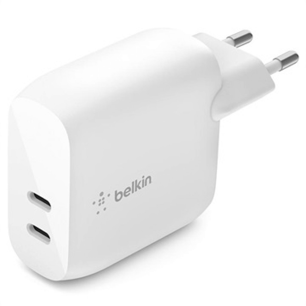 Belkin WCB006VFWH BOOST CHARGE 2-Port USB-C PD 40W Wall Charger, White Belkin WCB006VFWH BOOST CHARGE 2-Port USB-C PD 40W Wall Charger, White