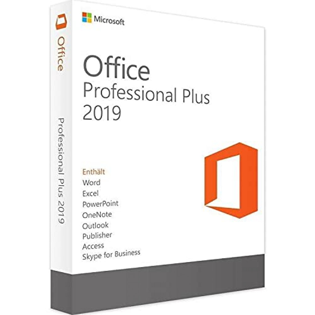 Microsoft Office 2019 Professional Plus Full Package and Keycard