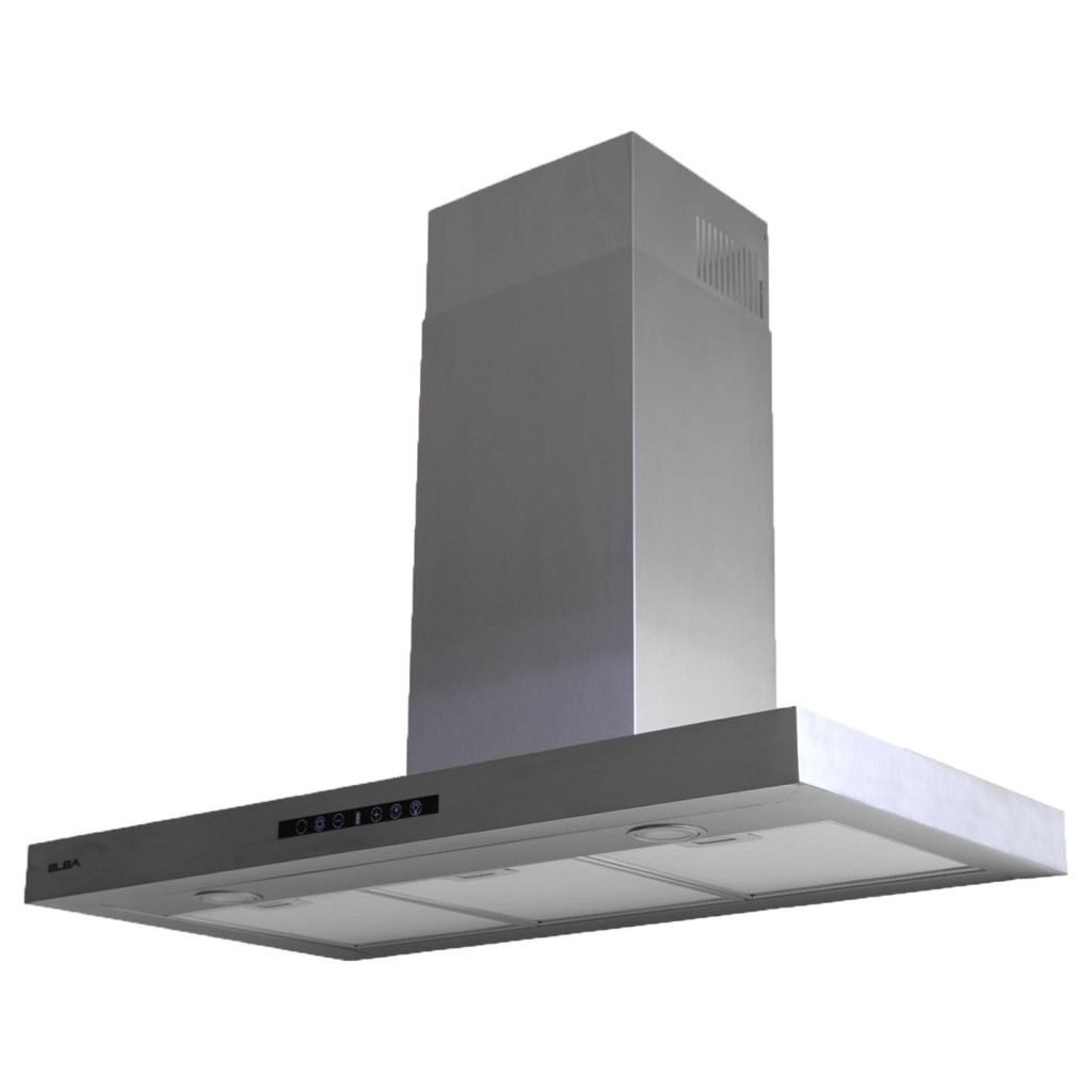 Flat hood, 90 cm, stainless steel with glass, 3 speeds, touch control, Led light, Air extraction 850 m3/hr