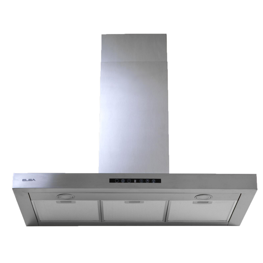 Flat hood, 90 cm, stainless steel with glass, 3 speeds, touch control, Led light, Air extraction 850 m3/hr