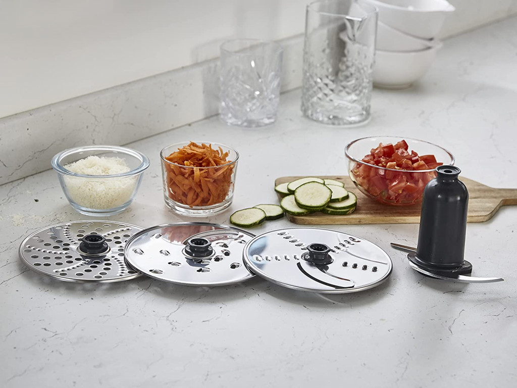 Kenwood FDM307SS Full Size Food Processor, 800 Watt With Grinder - Black Silver