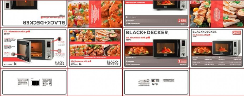 Black & Decker 23L Digital Microwave Oven with Grill, MZ2310PG-B5 Black & Decker 23L Digital Microwave Oven with Grill, MZ2310PG-B5