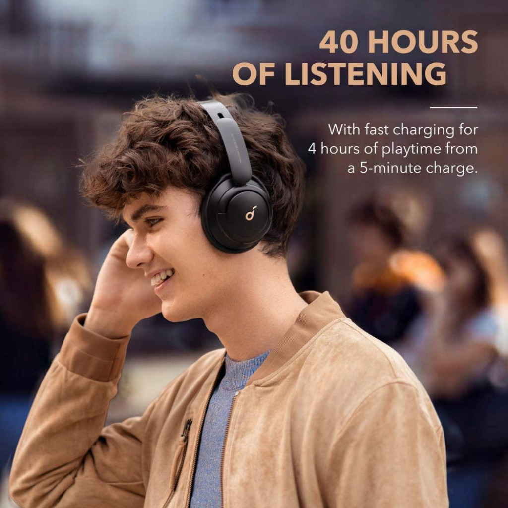 Anker A3028H11 Soundcore Life Q30 Bluetooth Wireless Headphones with Active Noise Cancelling - Black